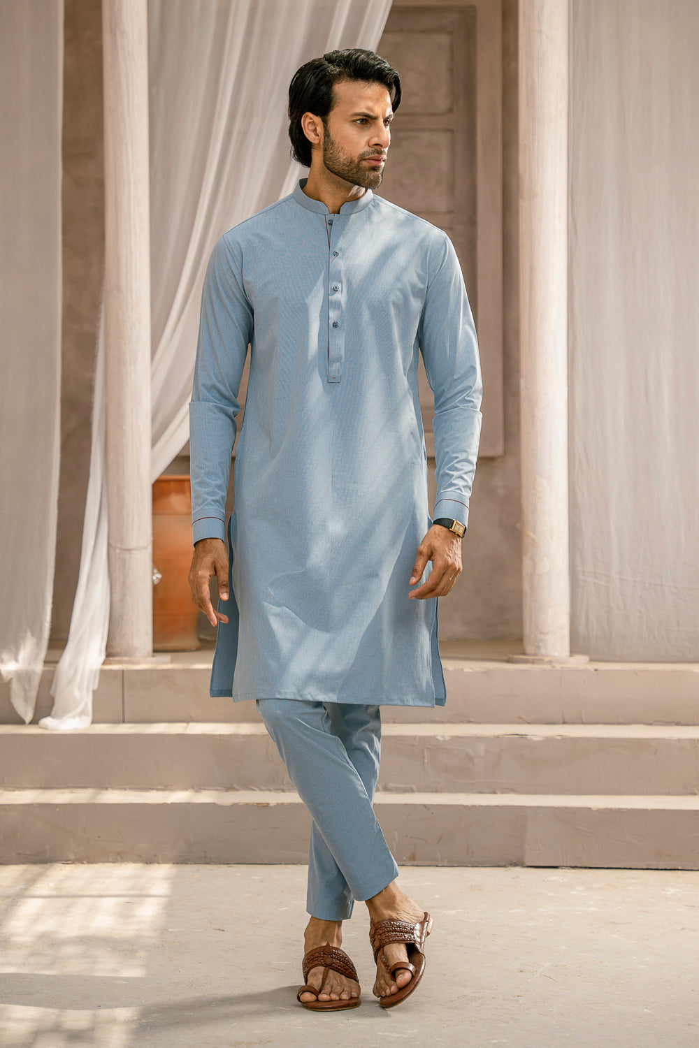 Polo Blue Kurta Pajama