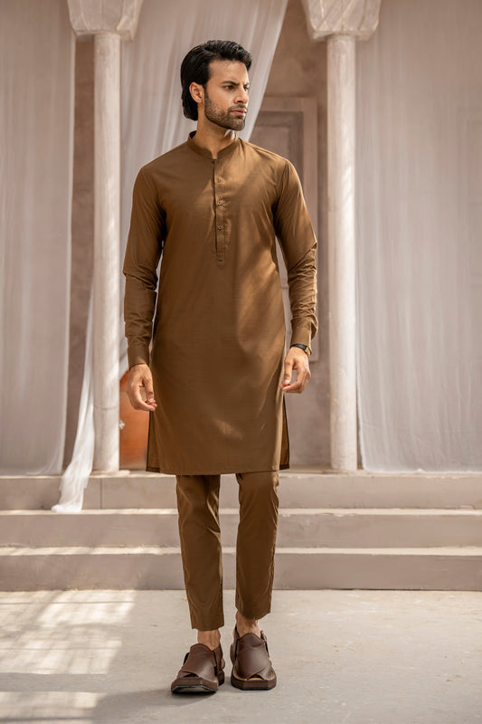 Hazel Brown Kurta Pajama