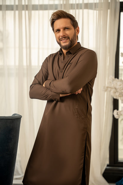 Chocolate Brown Kameez Shalwar