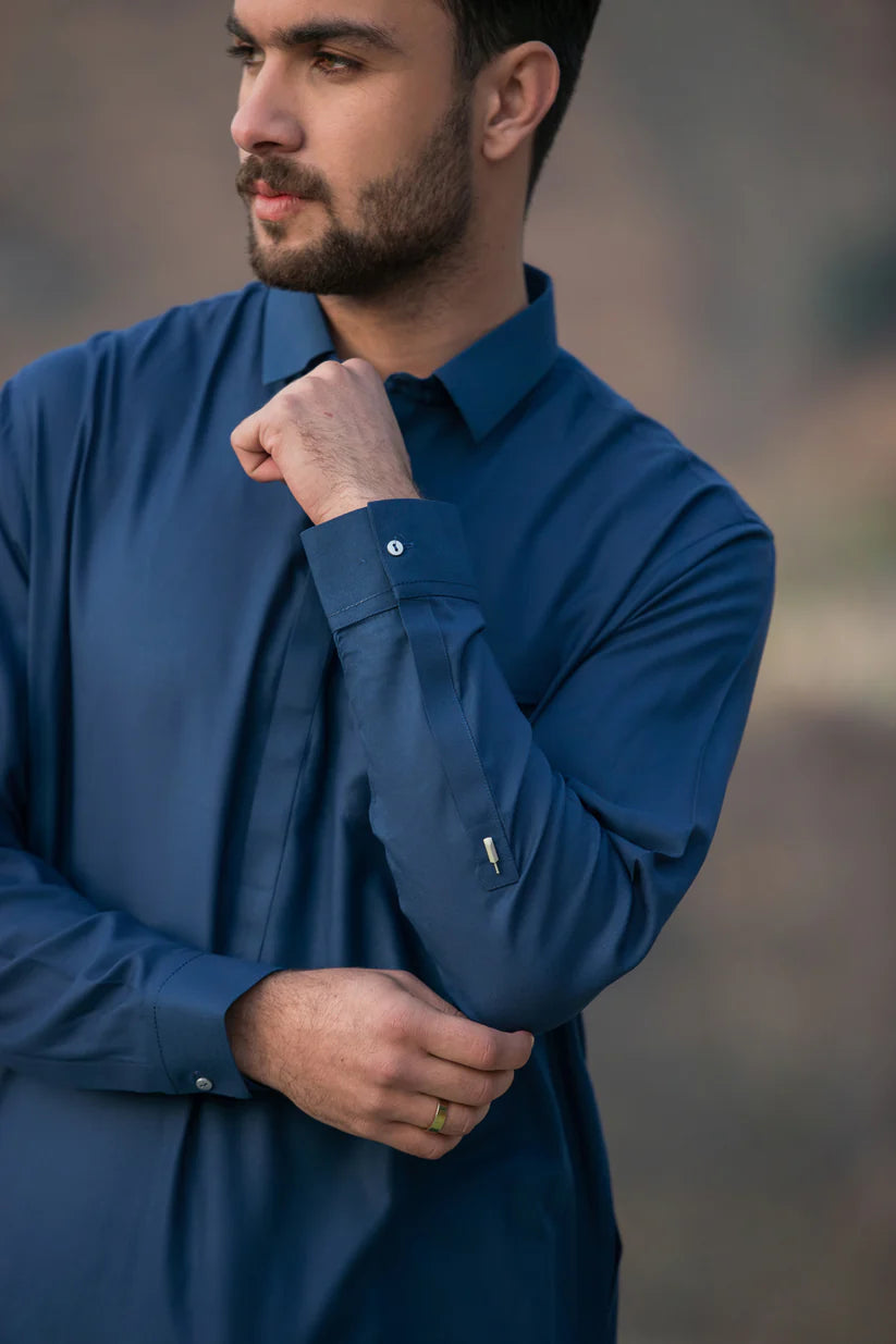 Blue Designer kameez Shalwar