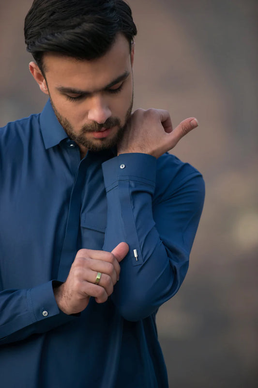 Blue Designer kameez Shalwar