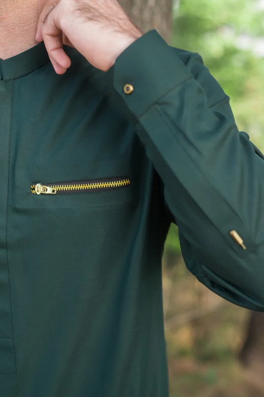 Forest Green Designer kameez Shalwar