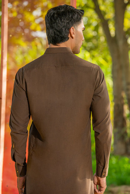 Brown Kameez Shalwar