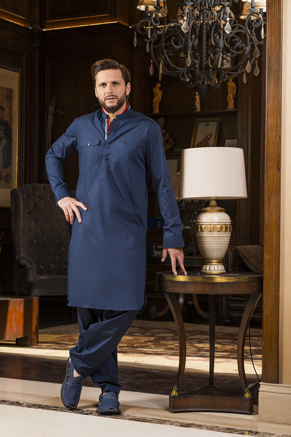 Navy Blue Kameez Shalwar