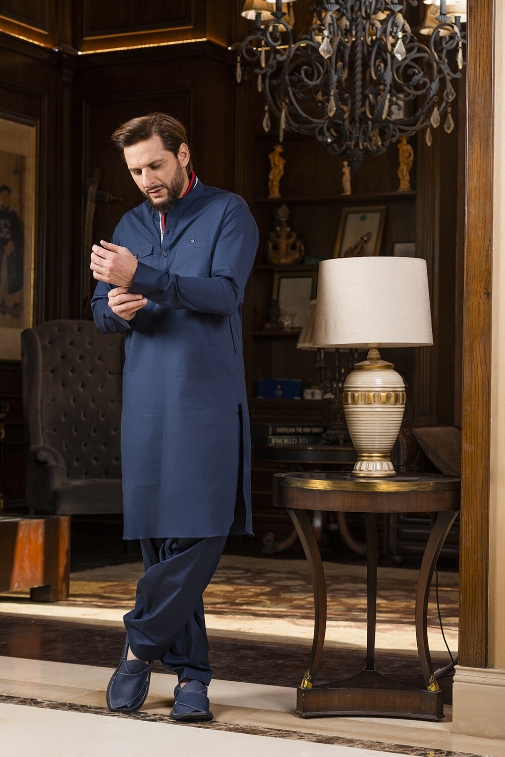 Navy Blue Kameez Shalwar