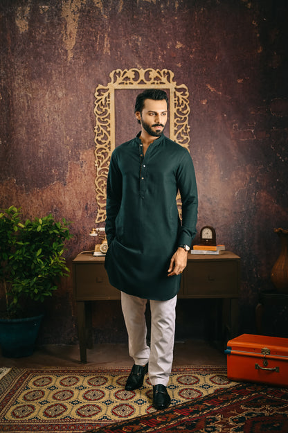 Emerald Green Designer Kurta Pajama