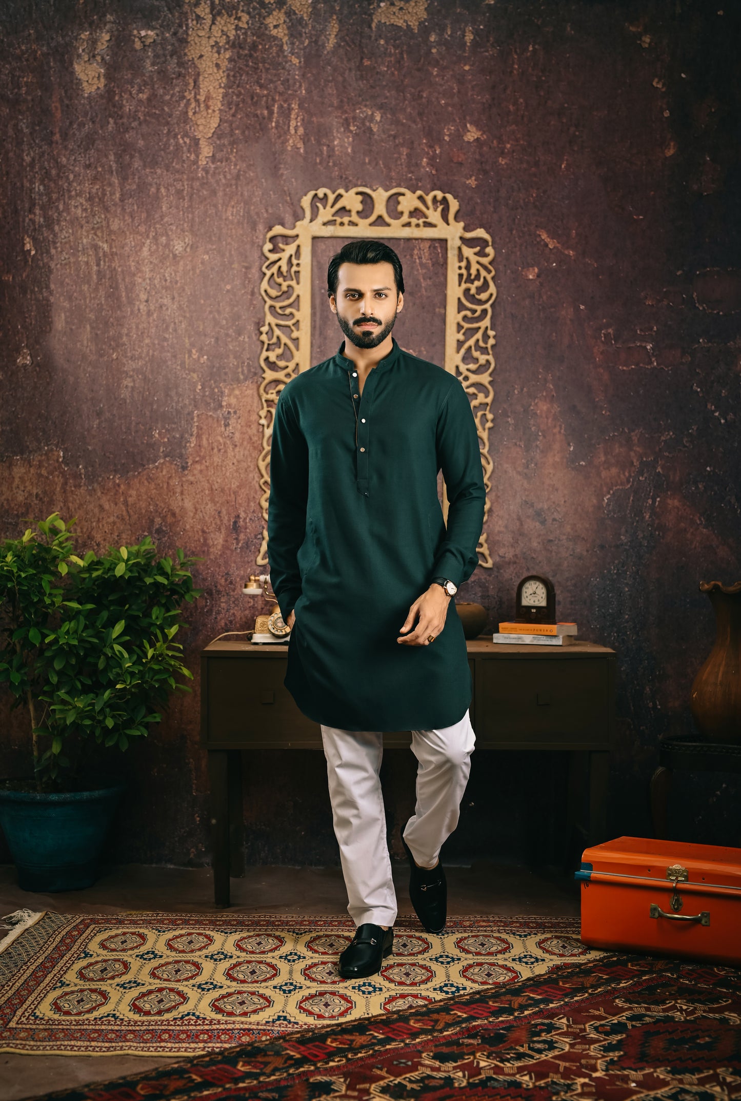 Emerald Green Designer Kurta Pajama