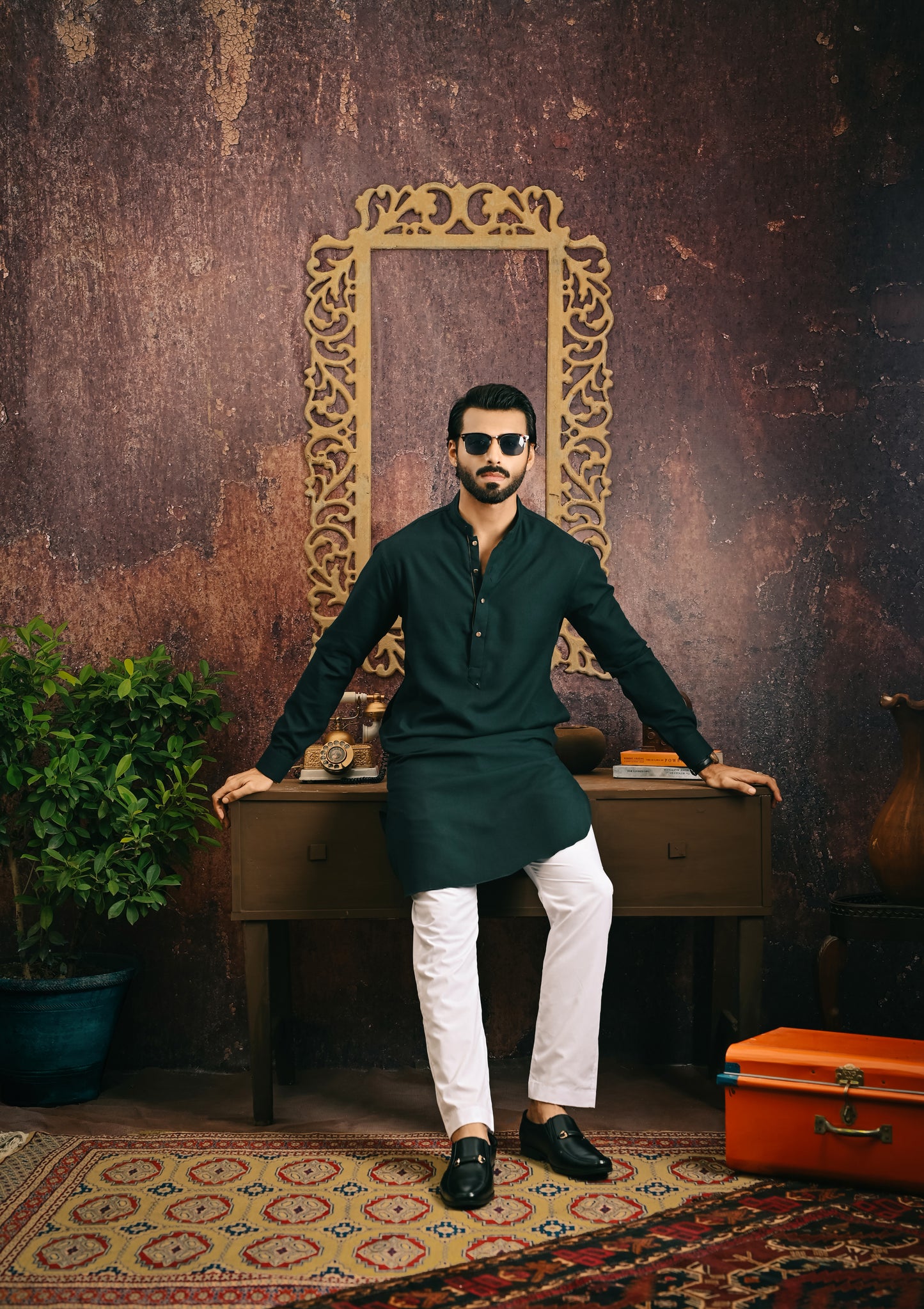 Emerald Green Designer Kurta Pajama