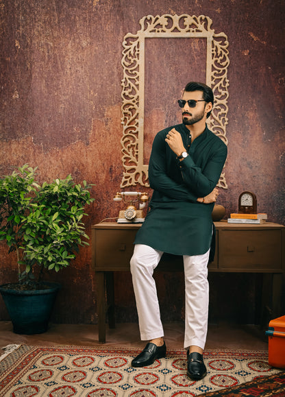 Emerald Green Designer Kurta Pajama