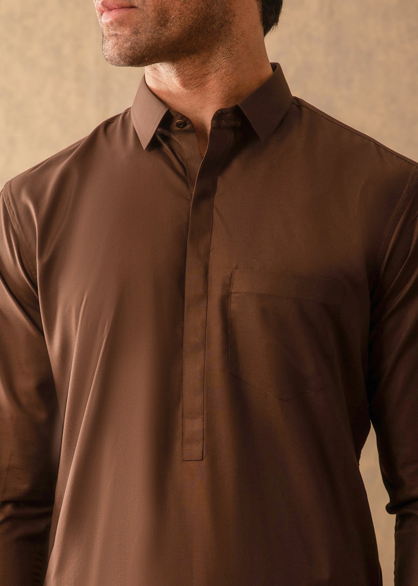 Dark Brown Kameez Shalwar